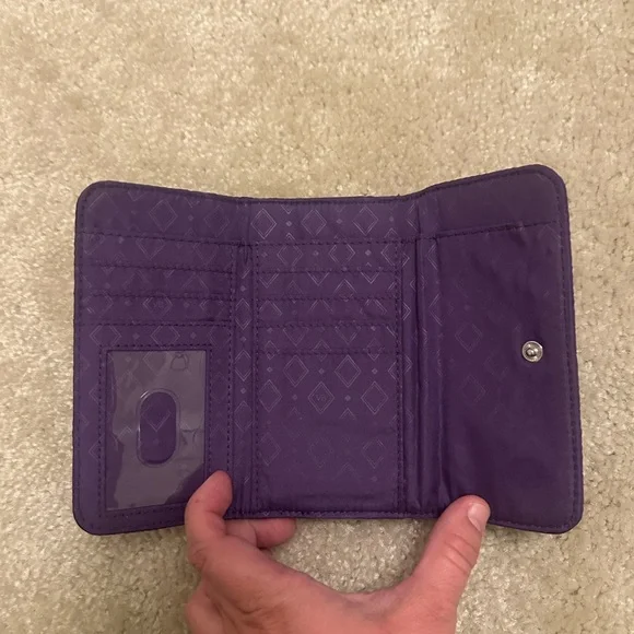 Vera Bradley Deep Purple Quilted Wristlet - Picture 4 of 5